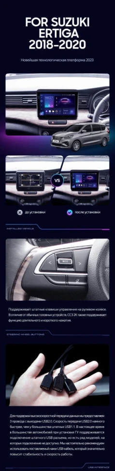 Переходная рамка Suzuki Ertiga (2018-2020) (9")