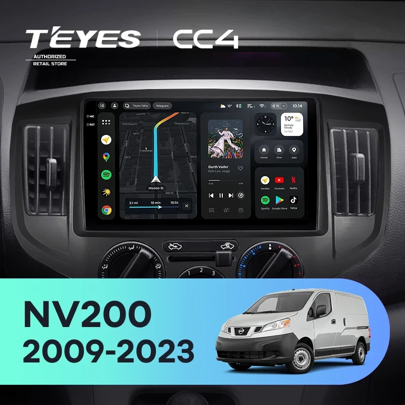 Штатная магнитола Teyes CC4 8/128 Nissan NV200 M20 (2009-2023) F2