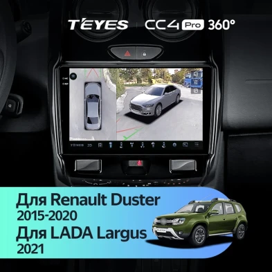 Штатная магнитола Teyes CC4 Pro 360 12/256 Renault Duster (2015-2020) F2