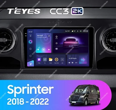 Штатная магнитола Teyes CC3 2K 4/64 Mercedes-Benz Sprinter (2018-2022) F1