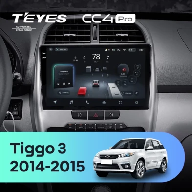 Штатная магнитола Teyes CC4 Pro 12/256 Chery Tiggo 3 (2014-2015)