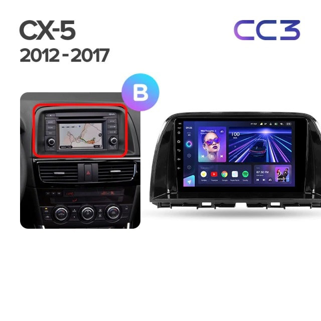 Штатная магнитола Teyes CC3 4/32 Mazda CX-5 (2012-2015) Тип-C