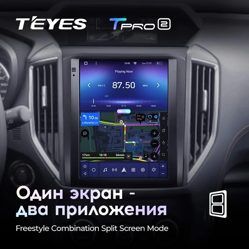 Штатная магнитола Tesla style Teyes TPRO 2 4/64 Subaru Forester 5 SK S14 (2018-2021)