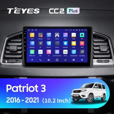 Штатная магнитола Teyes CC2 Plus 4/64 UAZ Patriot 3 (2016-2021) F2