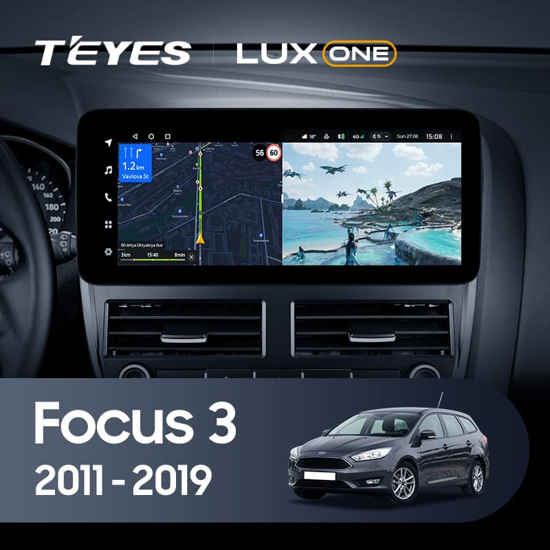 Штатная магнитола Teyes LUX ONE 4/64 Ford Focus 3 Mk 3 (2011-2019)