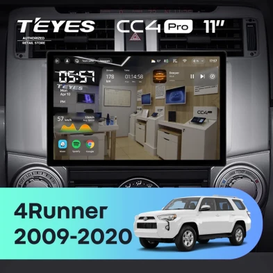 Штатная магнитола Teyes CC4 Pro 12/256 Toyota 4Runner 5 N280 (2009-2020) (11")