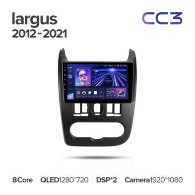 Штатная магнитола Teyes CC3 4/32 Lada Largus (2012-2021)