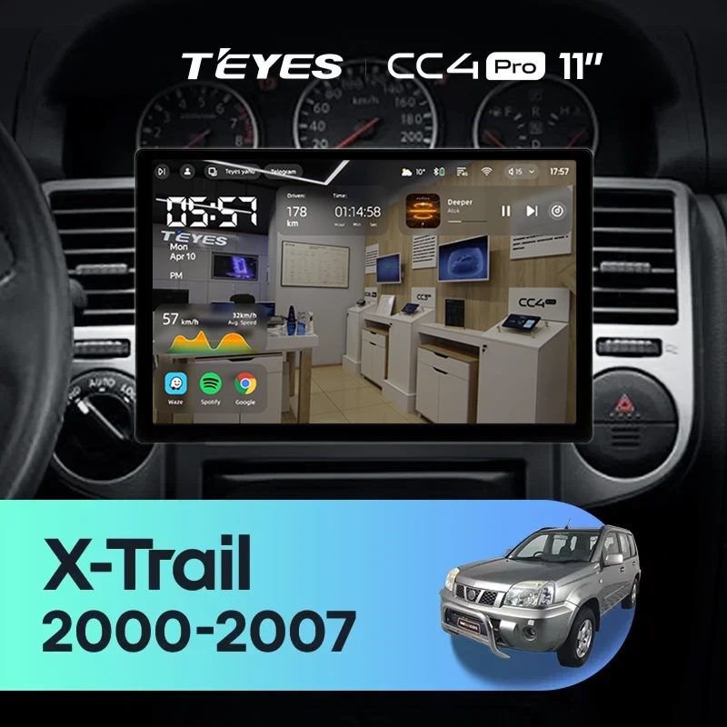 Штатная магнитола Teyes CC4 Pro 8/128 Nissan X-Trail T30 (2000-2007) F1 (11")