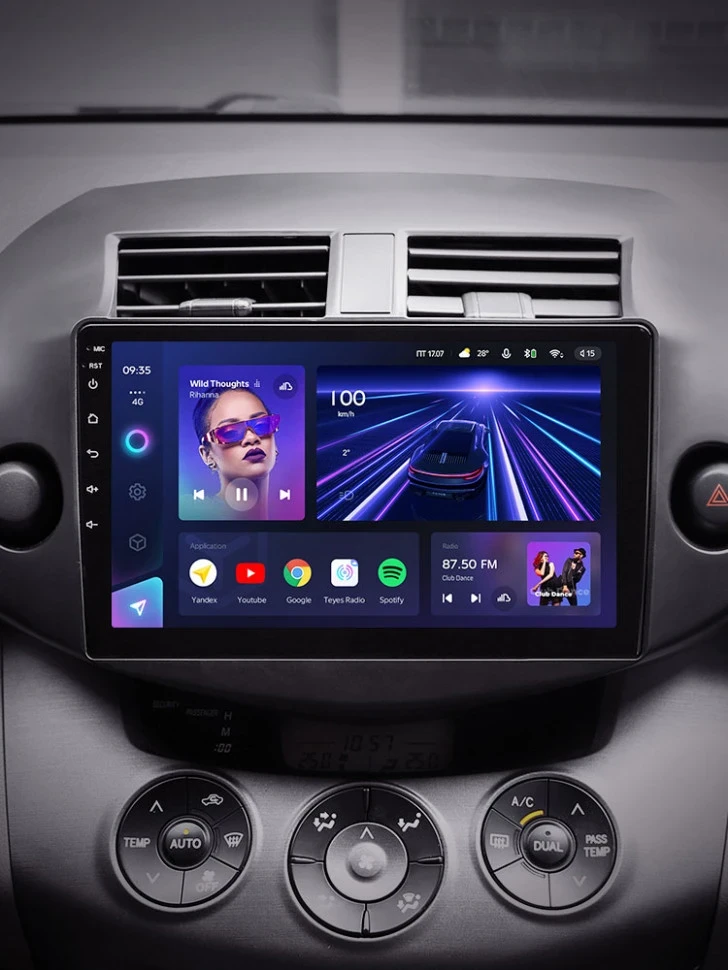 Штатная магнитола Teyes CC3 4/32 Toyota RAV4 3 XA30 (2005-2013) F2 10"