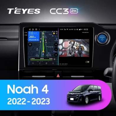 Штатная магнитола Teyes CC3 2K 360 6/128 Toyota Noah 4 R90 (2022-2023) Правый руль