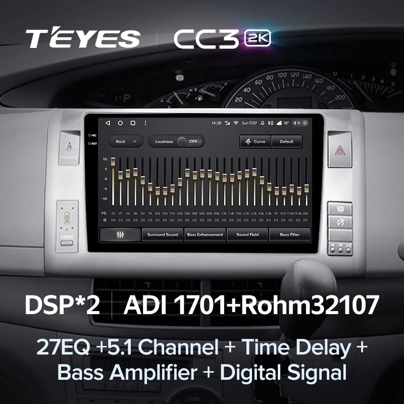 Штатная магнитола Teyes CC3 2K 4/64 Toyota Estima AHR20 XR50 3 (2006-2016) Правый руль