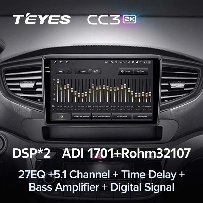 Штатная магнитола Teyes CC3 2K 4/32 Hyundai Ioniq AE (2016-2023) Тип-A