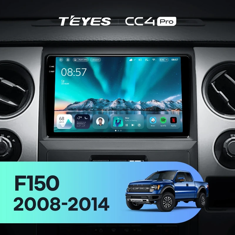 Штатная магнитола Teyes CC4 Pro 12/256 Ford F150 P415 Raptor (2008-2014) F2