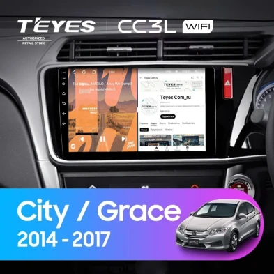 Штатная магнитола Teyes CC3L WiFi 2/32 Honda City (2014-2017) Тип-B Правый руль