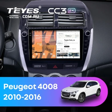 Штатная магнитола Teyes CC3 2K 4/32 Peugeot 4008 (2010-2016) Тип-A (9")