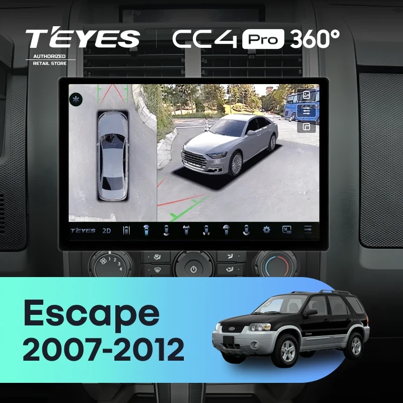Штатная магнитола Teyes CC4 Pro 360 8/128 Ford Escape (2007-2012) F2 (13")