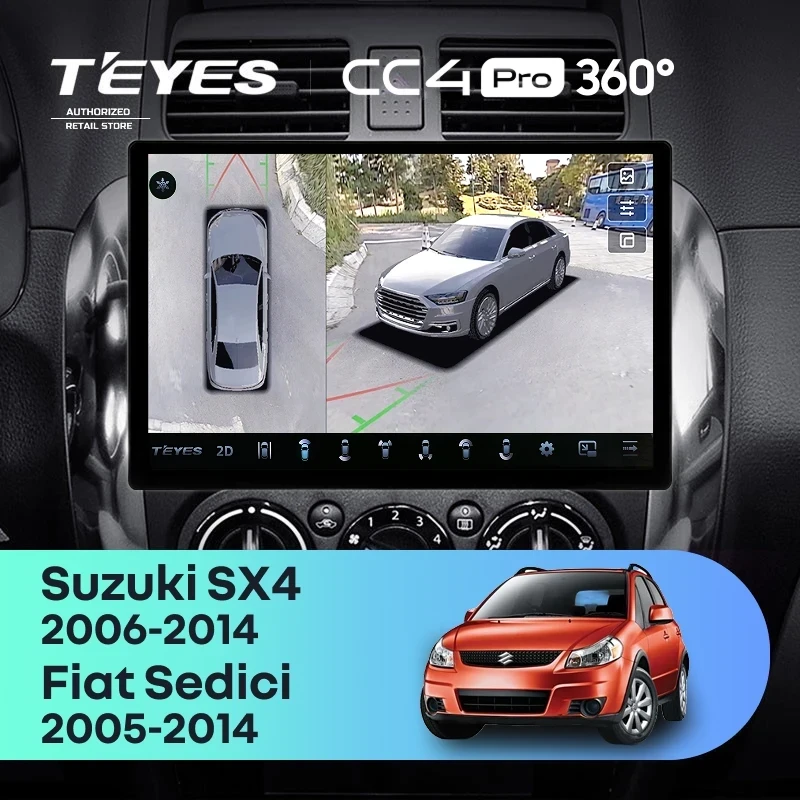 Штатная магнитола Teyes CC4 Pro 360 8/128 Suzuki SX4 1 (2006-2014) (13")