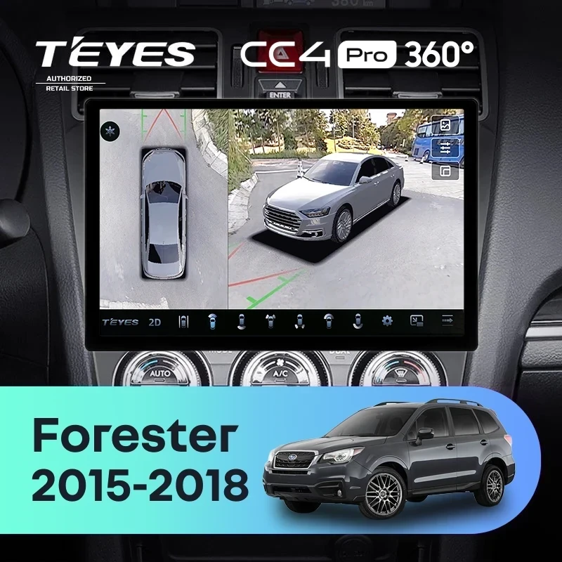 Штатная магнитола Teyes CC4 Pro 360 12/256 Subaru Forester SJ (2015-2018) (11")