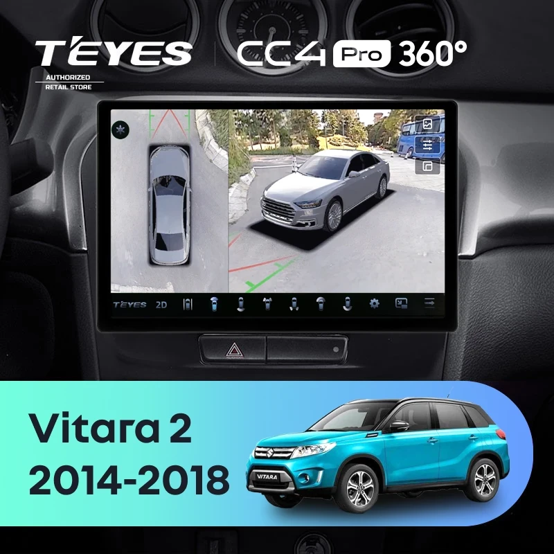 Штатная магнитола Teyes CC4 Pro 360 8/128 Suzuki Vitara 2 (2014-2018) (11")