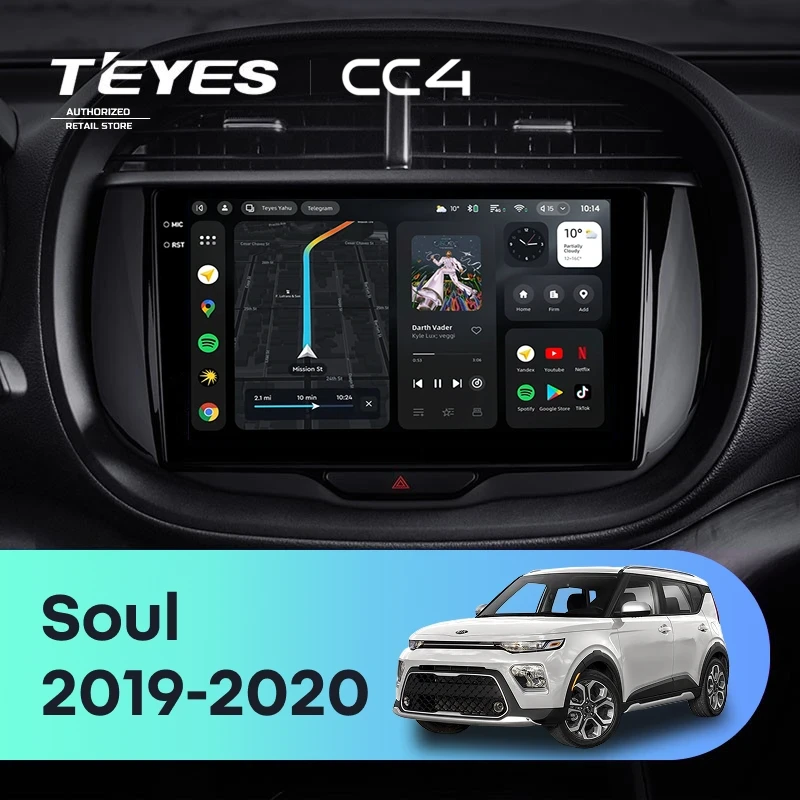 Штатная магнитола Teyes CC4 6/64 Kia Soul (2019-2020)