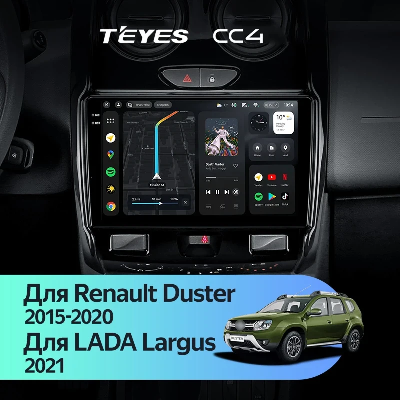 Штатная магнитола Teyes CC4 6/64 Renault Duster (2015-2020) F2