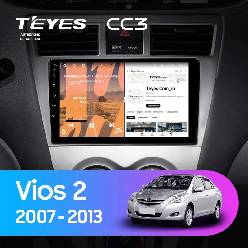Штатная магнитола Teyes CC3 4/32 Toyota Vios 2 (2007-2013)