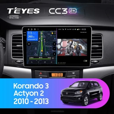 Штатная магнитола Teyes CC3 2K 360 6/128 SsangYong Korando 3 (2010-2013)