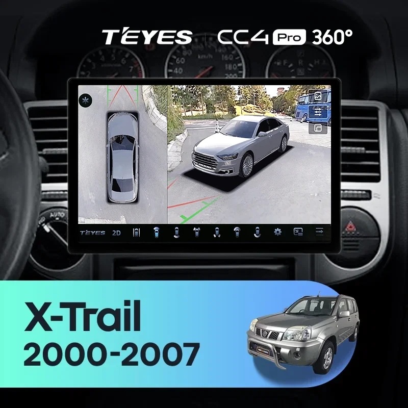 Штатная магнитола Teyes CC4 Pro 360 12/256 Nissan X-Trail T30 (2000-2007) F1 (13")