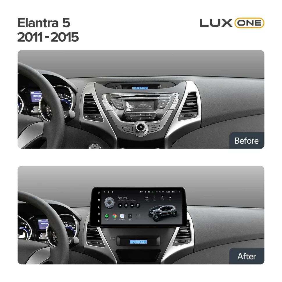 Переходная рамка Hyundai Elantra 5 JK GD MD UD (2011-2015) (12,3")