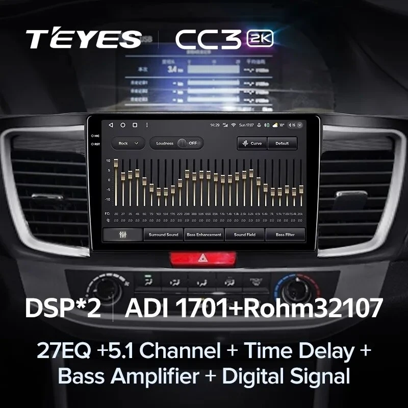 Штатная магнитола Teyes CC3 2K 360 6/128 Honda Accord 9 CR (2012-2018)