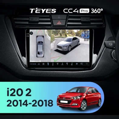 Штатная магнитола Teyes CC4 Pro 360 8/128 Hyundai i20 2 GB (2014-2018) Правый руль