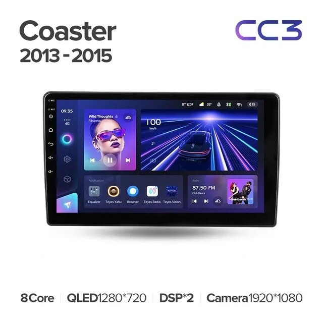 Штатная магнитола Teyes CC3L 4/64 Toyota Coaster (2013-2015)