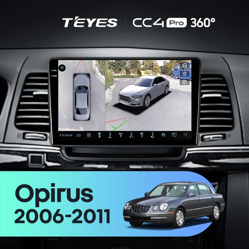 Штатная магнитола Teyes CC4 Pro 360 8/128 Kia Opirus GH (2006-2011)