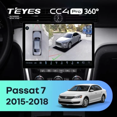 Штатная магнитола Teyes CC4 Pro 360 8/128 Volkswagen Passat 7 B7 NMS (2015-2018) F2 (11")