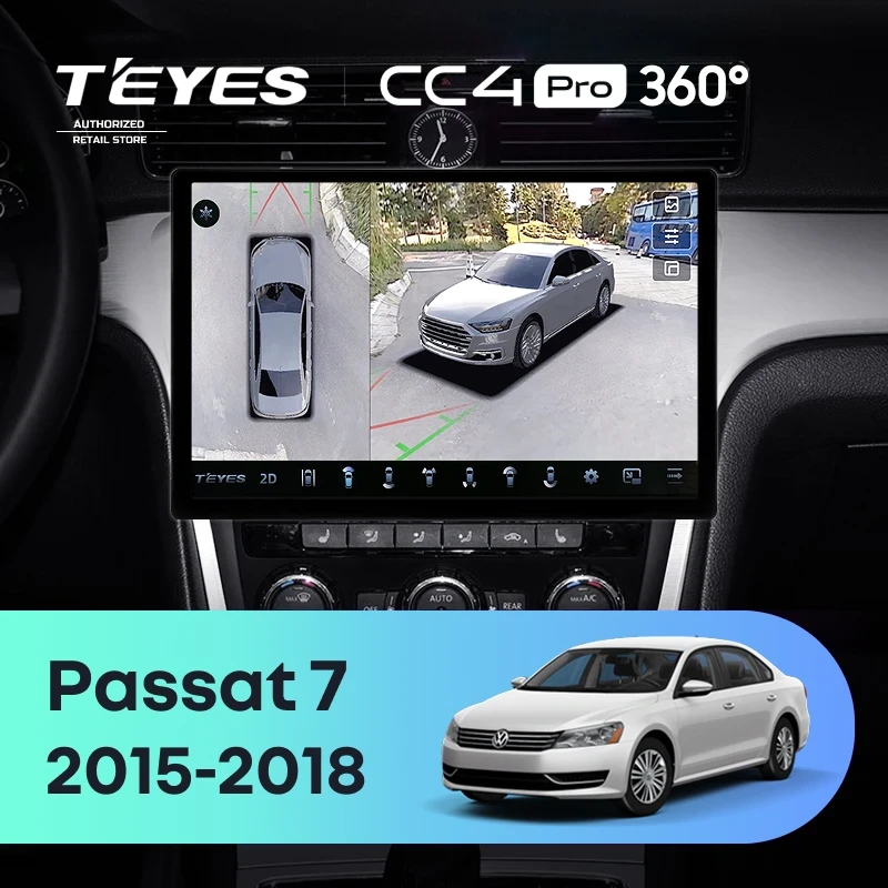 Штатная магнитола Teyes CC4 Pro 360 8/128 Volkswagen Passat 7 B7 NMS (2015-2018) F2 (11")