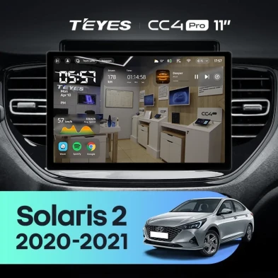 Штатная магнитола Teyes CC4 Pro 8/128 Hyundai Solaris 2 (2020-2021) (11")