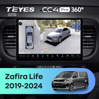 Штатная магнитола Teyes CC4 Pro 360 12/256 Opel Zafira Life (2019-2024) (13")