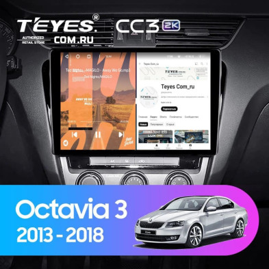 Штатная магнитола Teyes CC3 2K 4/32 Skoda Octavia 3 A7 (2013-2018) Тип-B (13")