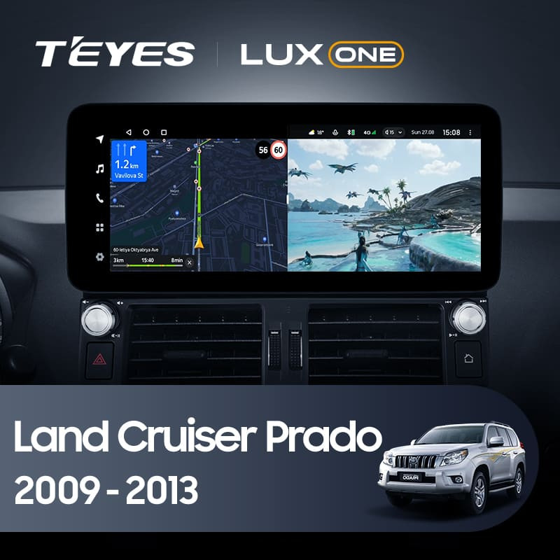 Штатная магнитола Teyes LUX ONE 4/64 Toyota Land Cruiser Prado 150 (2009-2013)