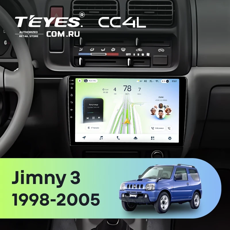 Штатная магнитола Teyes CC4L 4/64 Suzuki Jimny 3 (1998-2005)
