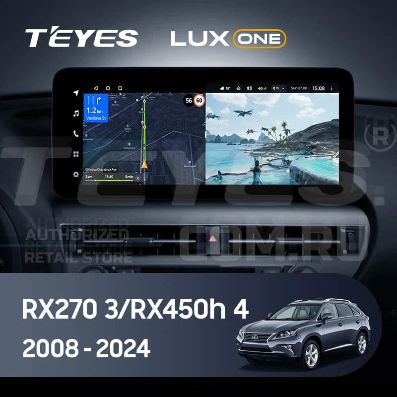Штатная магнитола Teyes LUX ONE 4/64 Lexus RX450h 4 AL20 (2015-2024) Тип-D