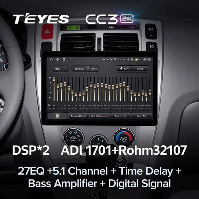 Штатная магнитола Teyes CC3 2K 4/32 Hyundai Tucson 1 (2004-2009) F1 (13")