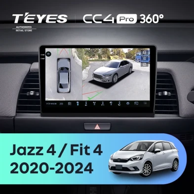 Штатная магнитола Teyes CC4 Pro 360 8/128 Honda Fit 4 (2020-2024) Тип-B Правый руль