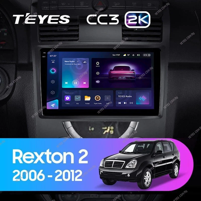 Штатная магнитола Teyes CC3 2K 360 6/128 SsangYong Rexton Y250 2 (2006-2012)