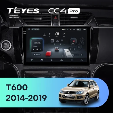 Штатная магнитола Teyes CC4 Pro 12/256 Zotye T600 (2014-2019)