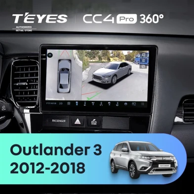 Штатная магнитола Teyes CC4 Pro 360 8/128 Mitsubishi Outlander 3 (2012-2018) Тип-B