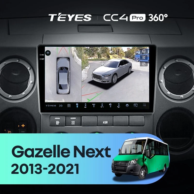 Штатная магнитола Teyes CC4 Pro 360 8/128 для GAZ Gazelle Next (2013-2021) F3