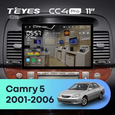 Штатная магнитола Teyes CC4 Pro 12/256 Toyota Camry 5 XV 30 (2001-2006) Тип-A (11")