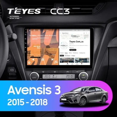 Штатная магнитола Teyes CC3 4/32 Toyota Avensis 3 (2015-2018) F2