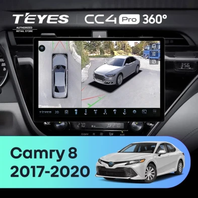 Штатная магнитола Teyes CC4 Pro 360 12/256 Toyota Camry 8 XV 70 (2017-2020) F1 (13")
